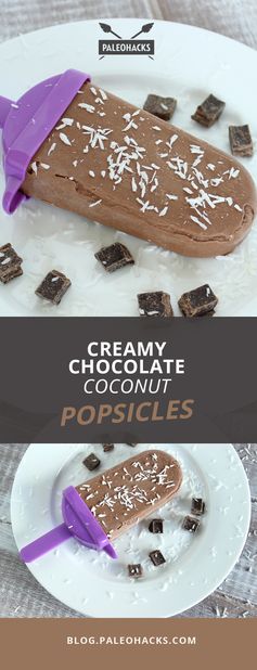 Paleo Chocolate Coconut Popsicles