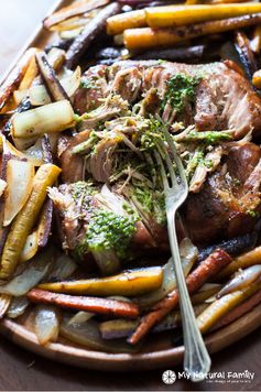 Paleo Crock Pot Roast Recipe with a Sugar Free Sauce - Chimichurri