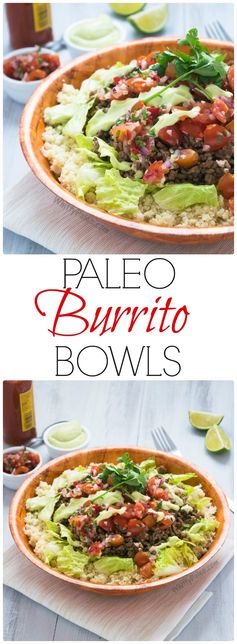 Paleo Easy Mexican Burrito Bowls