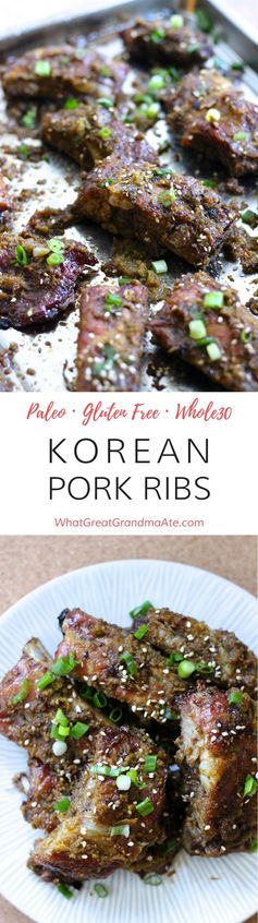 Paleo Korean Pork Ribs