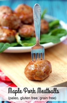 Paleo Maple Pork Meatballs