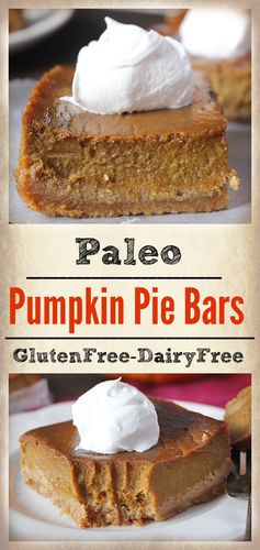 Paleo Pumpkin Pie Bars