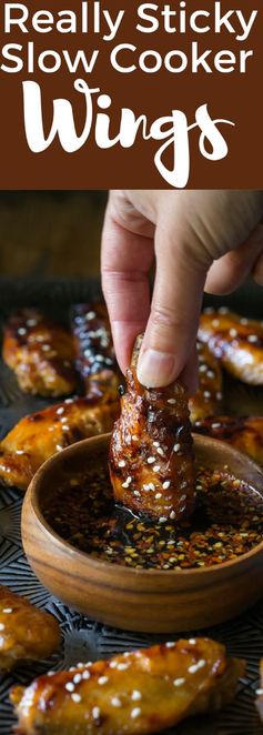 Paleo Slow Cooker Sticky Chicken Wings