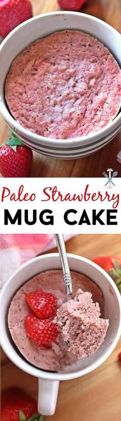 Paleo Strawberry Mug Cake