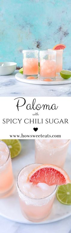 Palomas with Salty Chili Sugar