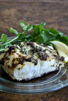 Pan-Broiled Halibut with Lemon, Parsley, & Capers