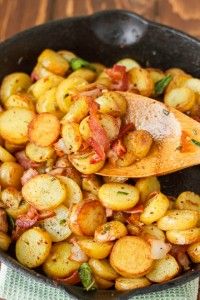 Pan-Fried Fingerling Potatoes with Bacon