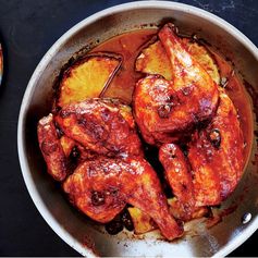 Pan-Roasted Chicken with Pineapple-Chile Glaze