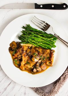 Pan Seared Chicken with Mushrooms