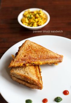 Paneer bhurji sandwich