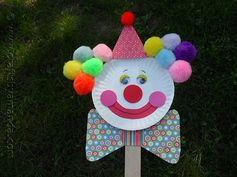 Paper Plate Clown Puppet