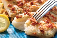 Parmesan and Sun-Dried Tomato-Crusted Tilapia