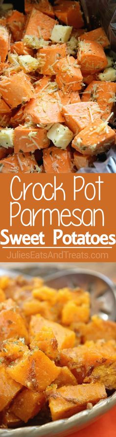 Parmesan Crock Pot Sweet Potatoes