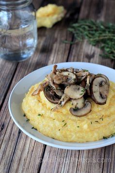 Parmesan Polenta with Lemon Thyme Wild Mushrooms