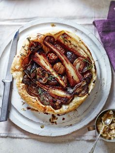 Parsnip & chestnut tarte tatin