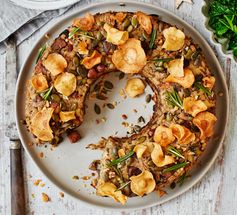 Parsnip, mushroom & barley wreath