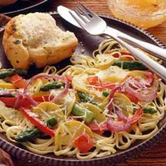 Pasta & Vegetables In Wine Sauce