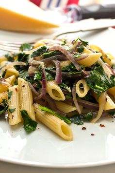 Pasta With Collard Greens and Onions