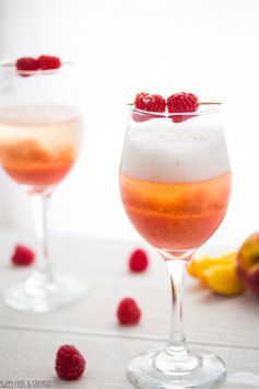 Peach & Raspberry Bellinis