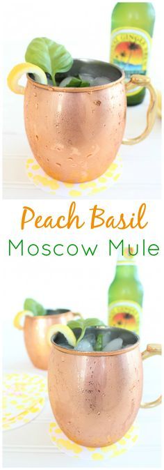 Peach Basil Moscow Mule