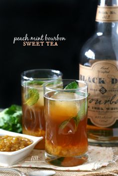 Peach Mint Bourbon Sweet Tea