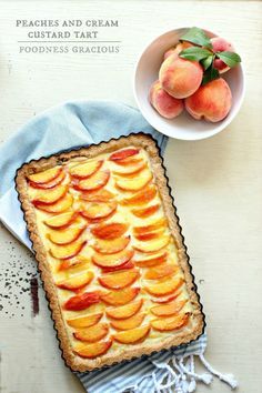 Peaches and Cream Custard Tart