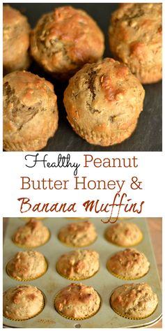 Peanut Butter & Honey Banana Muffins