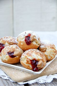 Peanut Butter and Jelly Filled Pancakes