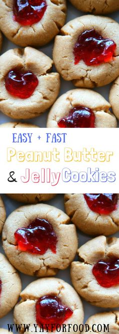 Peanut Butter and Jelly Thumbprint Cookies