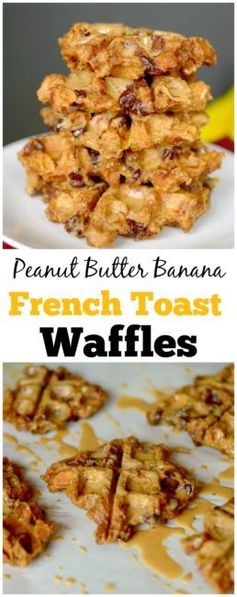 Peanut Butter Banana French Toast Waffles (Vegan & GF