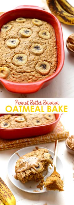 Peanut Butter Banana Oatmeal Bake