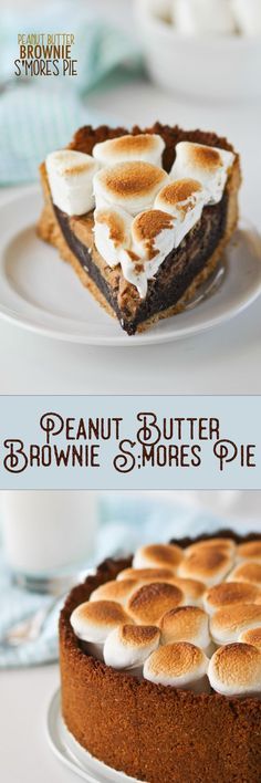 Peanut Butter Brownie S’mores Pie