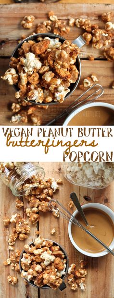 Peanut Butter Butterfingers Popcorn