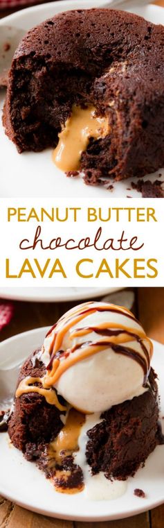 Peanut Butter Chocolate Lava Cakes