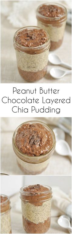 Peanut Butter Chocolate Layered Chia Pudding