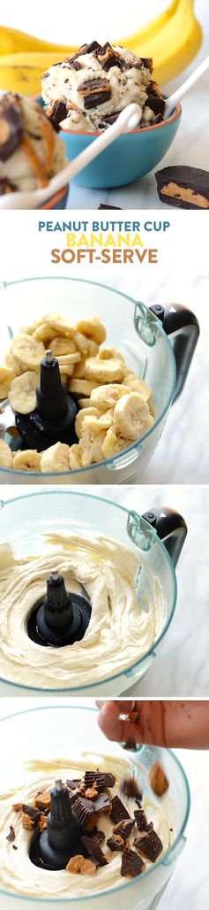 Peanut Butter Cup Banana Soft Serve