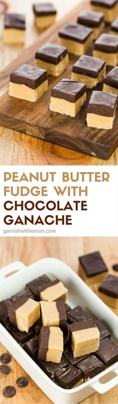 Peanut Butter Fudge with Chocolate Ganache