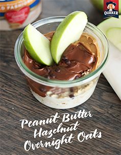 Peanut Butter Hazelnut Overnight Oats