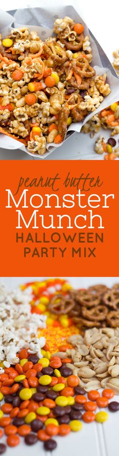 Peanut Butter Monster Munch Halloween Party Mix