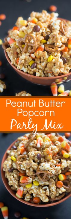 Peanut Butter Popcorn Party Mix