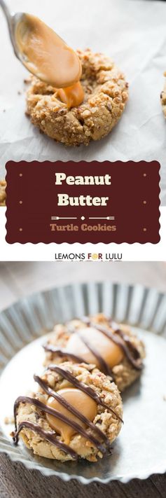 Peanut Butter Turtle Cookies