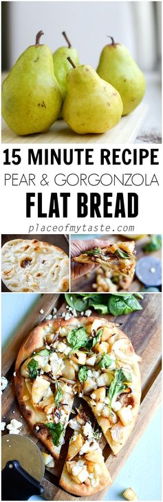 Pear and gorgonzola flatbread