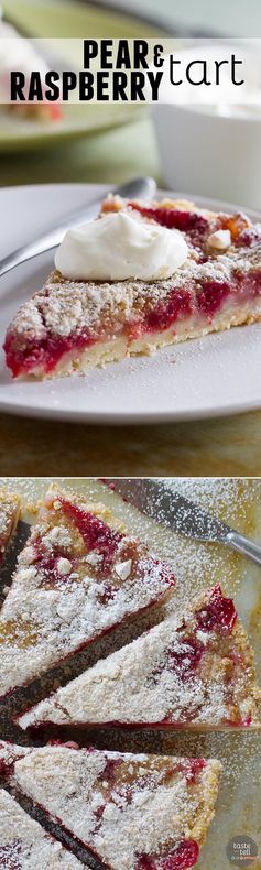 Pear and Raspberry Tart