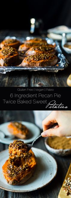 Pecan Pie Twice Baked Sweet Potatoes