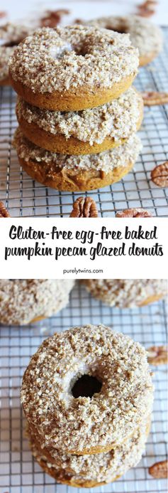 Pecan pumpkin glazed donuts (gluten-free, vegan