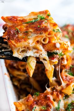 Penne Spinach Lasagna Bake