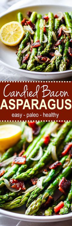 Peppered Candied Bacon and Asparagus (Paleo, Gluten Free