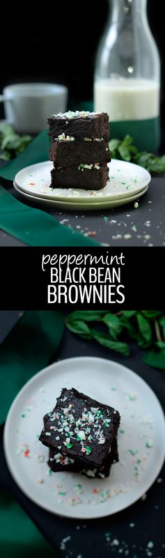 Peppermint Black Bean Brownies