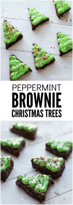 Peppermint Brownie Christmas Trees