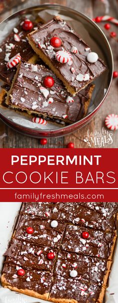 Peppermint Cookie Bars